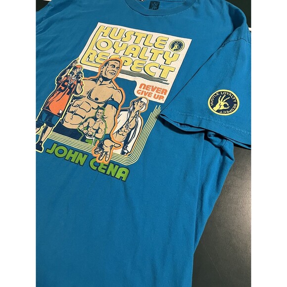 RARE John Cena WWE Hustle Loyalty Respect T-Shirt 2XL Authentic Wear Wrestling - Picture 1 of 8